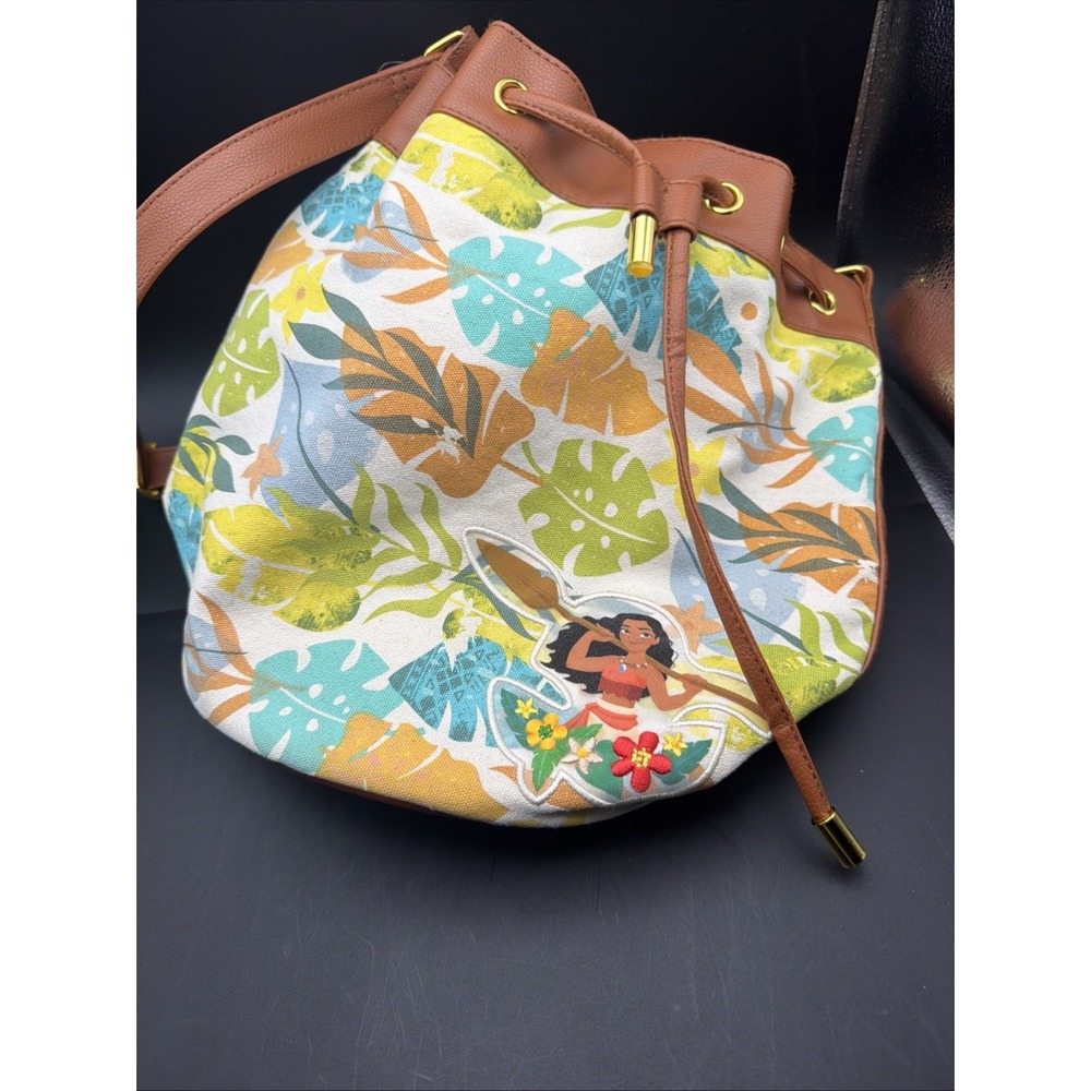 Disney Moana Tropical Bucket Bag Drawstring Crossbody Beach Pack